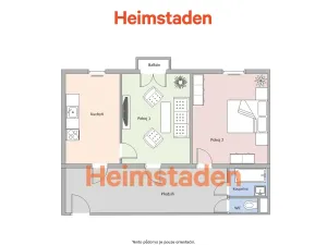 Pronájem bytu 2+1, Ostrava - Poruba, Urxova, 60 m2