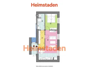 Pronájem bytu 2+kk, Ostrava - Poruba, Opavská, 41 m2
