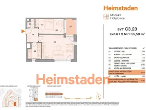 Pronájem bytu 2+kk, Praha - Holešovice, Vrbenského, 55 m2