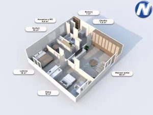 Prodej bytu 3+1, Prachatice, Sokolovská, 71 m2
