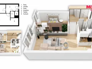 Prodej bytu 2+kk, Praha - Řepy, Jiránkova, 43 m2