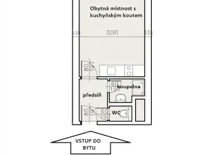 Pronájem bytu 1+kk, Olešná, 22 m2