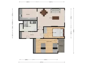 Pronájem bytu 3+kk, Praha - Kamýk, Papírníkova, 74 m2