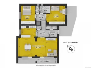 Prodej bytu 3+kk, Statenice, Slunná, 110 m2
