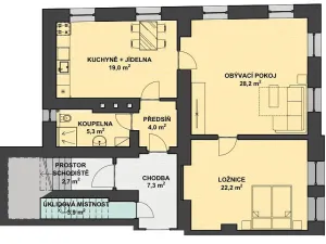 Pronájem bytu 3+kk, Jablonec nad Nisou, Lípová, 70 m2