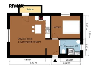 Pronájem bytu 2+kk, Vochov, 51 m2