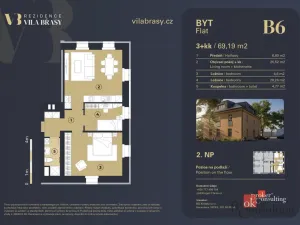 Prodej bytu 3+kk, Břasy, 66 m2