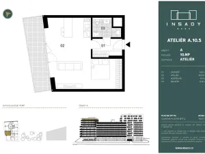 Pronájem bytu 1+kk, Brno, Nové sady, 46 m2