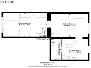 Pronájem bytu 2+1, Brno, Václavská, 44 m2