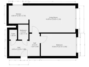 Pronájem bytu 2+kk, Praha - Řepy, Bazovského, 42 m2