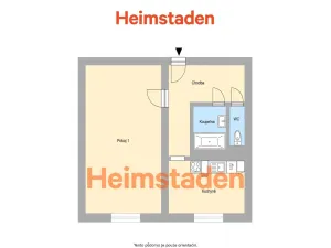Pronájem bytu 1+1, Havířov - Město, Matuškova, 35 m2