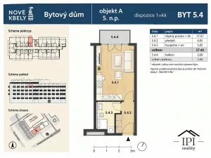 Pronájem bytu 1+kk, Praha, Mladoboleslavská, 27 m2