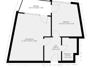Pronájem bytu 2+kk, Praha - Hlubočepy, Dostalové, 50 m2