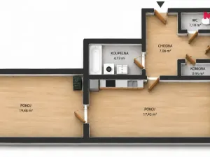 Prodej bytu 2+kk, Praha, Špitálská, 52 m2