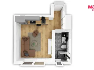 Prodej bytu 1+kk, Praha - Vysočany, Kolbenova, 22 m2