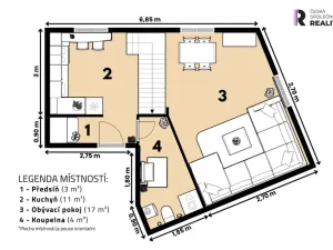 Prodej bytu 3+kk, Praha - Vršovice, Kodaňská, 72 m2