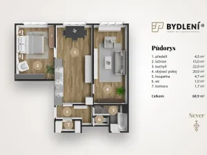 Prodej bytu 2+1, Světec, Kostomlatská, 77 m2