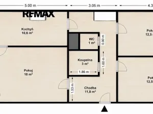 Prodej bytu 3+1, Praha - Stodůlky, Borovanského, 73 m2