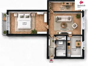 Prodej bytu 3+1, Znojmo, Přímětická, 67 m2