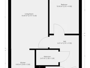 Pronájem bytu 2+kk, Praha, Lessnerova, 43 m2