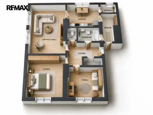 Prodej bytu 3+1, Pelhřimov - Lipice, 78 m2