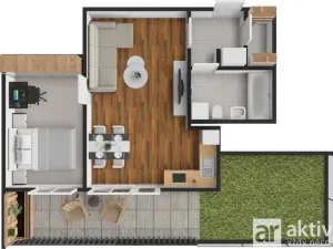 Pronájem bytu 2+kk, Praha - Smíchov, Na Císařce, 49 m2