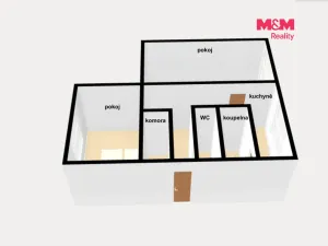 Pronájem bytu 2+1, Nové Město nad Metují, Na Bořetíně, 58 m2