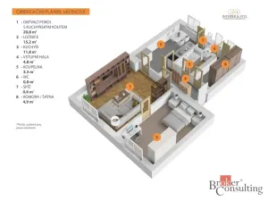 Prodej bytu 2+1, Strakonice - Strakonice I, Tržní, 62 m2