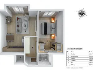 Pronájem bytu 2+kk, Praha - Nové Město, Novomlýnská, 57 m2