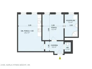 Prodej bytu 2+kk, Hradec Králové, Karla Hynka Máchy, 44 m2