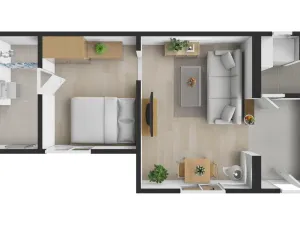 Pronájem bytu 2+kk, Chýnice, Mlejnská, 33 m2
