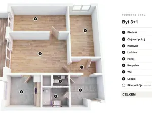 Prodej bytu 3+1, Praha - Braník, Údolní, 67 m2