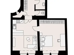 Pronájem bytu 2+kk, Praha, Myslíkova, 63 m2