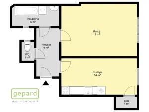 Pronájem bytu 2+kk, Praha, Osadní, 46 m2