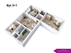 Prodej bytu 3+1, Litovel, Gemerská, 72 m2