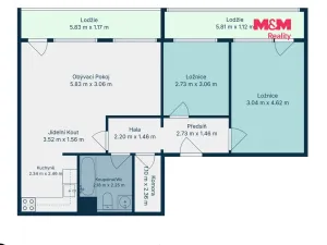 Prodej bytu 3+kk, Milovice - Mladá, Višňová, 66 m2