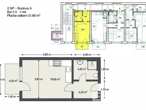 Pronájem bytu 1+kk, Břeclav, Za Bankou, 32 m2