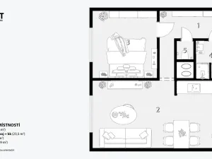Prodej bytu 2+kk, Brno, Koniklecová, 49 m2