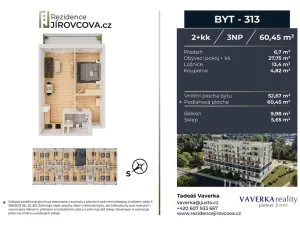 Prodej bytu 2+kk, České Budějovice, Jírovcova, 60 m2