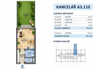 Pronájem ubytování, Brno, Komárovská, 38 m2