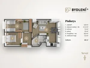 Pronájem bytu 3+1, Most, Javorová, 68 m2
