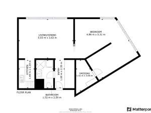 Pronájem bytu 2+kk, Praha - Nusle, Kloboučnická, 56 m2