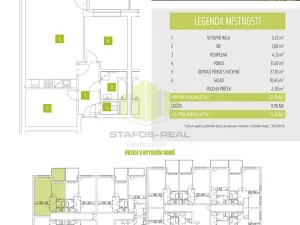 Pronájem bytu 2+kk, Olomouc, Janského, 63 m2