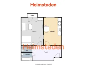 Pronájem bytu 1+1, Ostrava - Poruba, Budovatelská, 37 m2