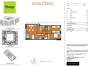 Prodej bytu 3+kk, Praha - Žižkov, Budovcova, 87 m2