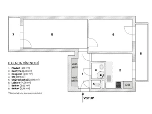 Prodej bytu 2+1, Brno - Královo Pole, Slovinská, 55 m2