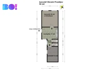 Pronájem kanceláře, Prostějov, Okružní, 52 m2
