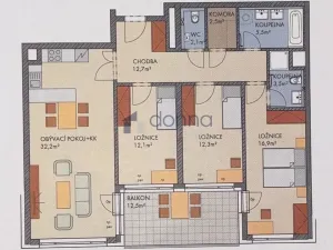 Pronájem bytu 4+kk, Praha, Makedonská, 108 m2