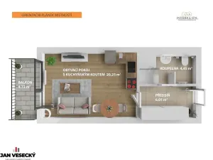 Prodej bytu 1+kk, Plzeň, Železná, 37 m2