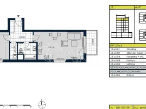 Pronájem bytu 2+kk, Praha - Vysočany, Moravcových, 60 m2